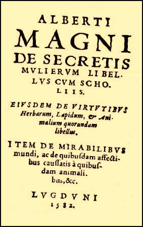 Magnus, Albertus; , : De secretis milierum.   . ()