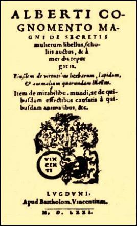 Magnus, Albertus; , : De secretis milierum.   . ()