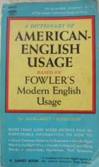 Nicholson, Margaret: A Dictionary of american-english usage based in Modern English Usage