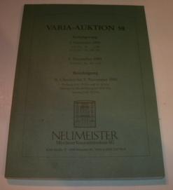 [ ]: Neumeister. Varia-auktion 58.  