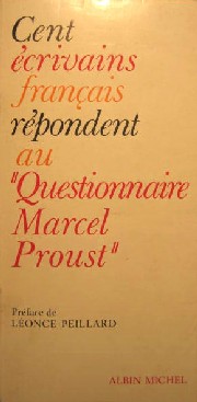 [ ]: Cent ecrivains francais repondent au "Questionnaire Marcel Proust"