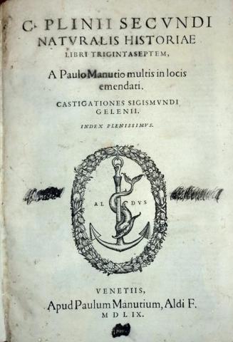 Plinius Secundus, Gaius: C. Plinii Secundi Naturalis Historiae