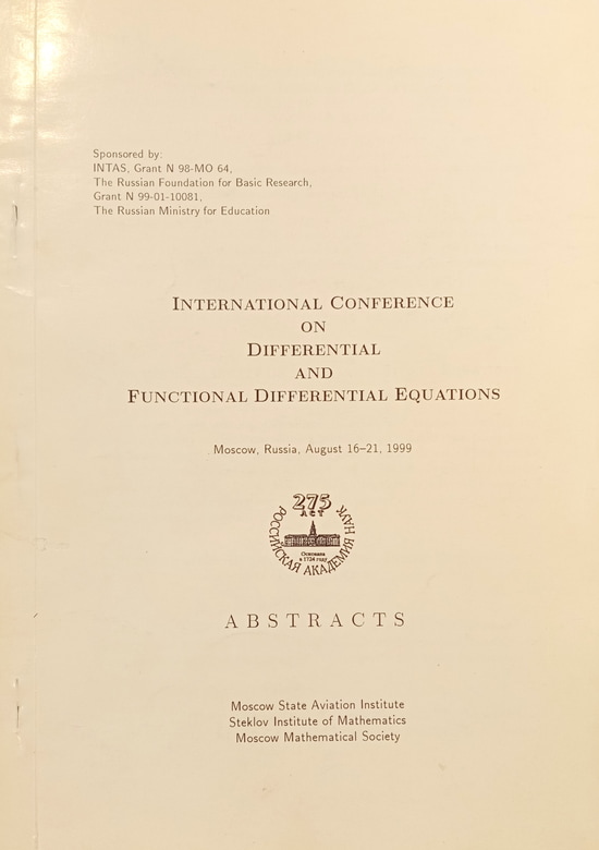 Abd El-Rady, A.S.; Ambrosetti, A.; , ..  .: International Conference on Differential and Functional Differential Equations