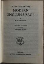 Fowler, H.W.: A Dictionary of Modern English Usage