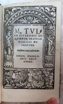 Cicero, Marcus Tullius: M. Tullii Ciceronis ad Quintum fratrem dialogi de Oratore