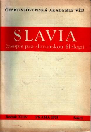 . Havranek, Bohuslav: Slavia: Casopis pro slavanskou filologii. Rocnik 44 (1975) N 1